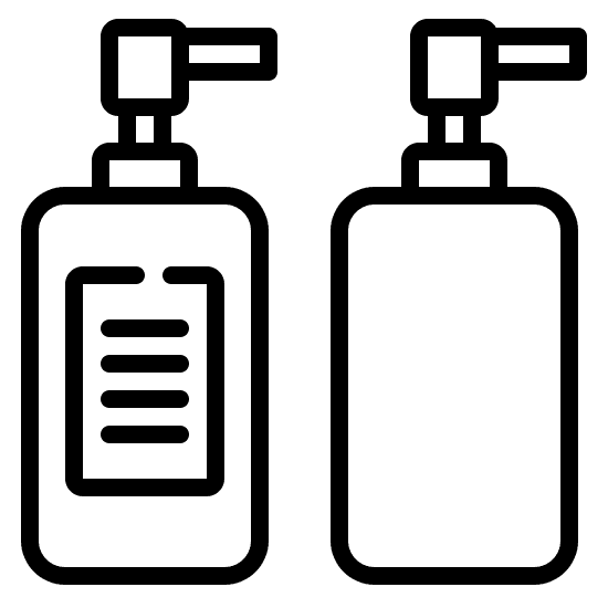 A simple black silhouette of a cat.