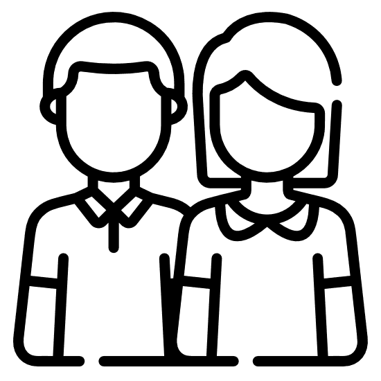 A simple black outline of a cat.