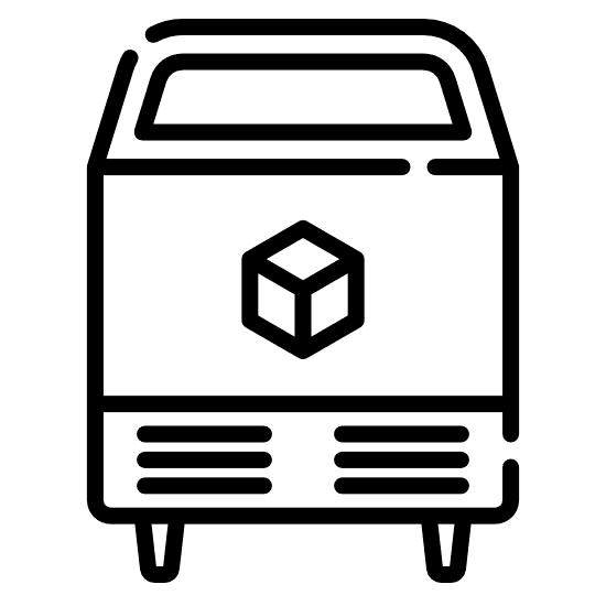 A stylized silhouette of a cat sitting upright.